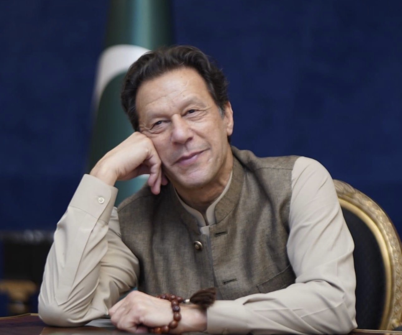 A portrait of Imran Khan
